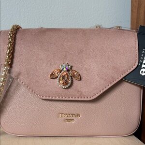 Dune London Jeweled Blush Bag with Gold Accents